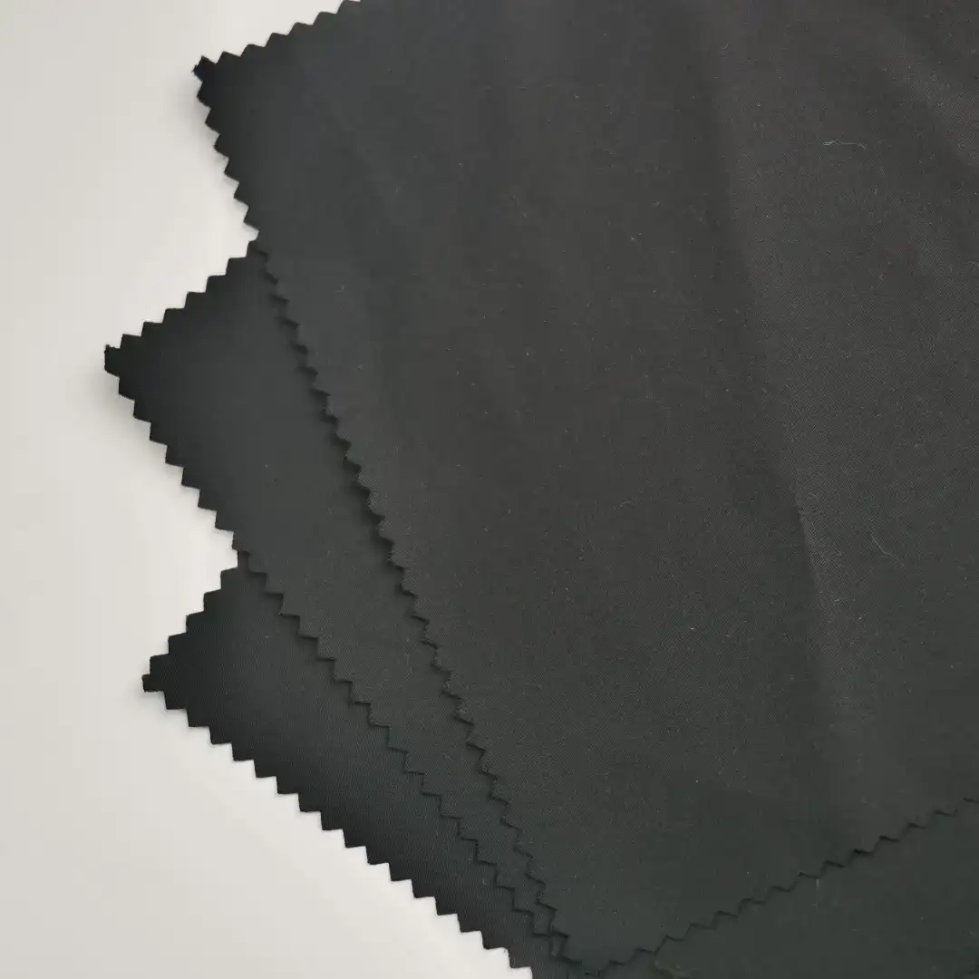 China Fabric for Down Jacket,Ski Suits Nylon/Cotton Twill Woven Blended Fabric Cotton Nylon Spandex Black color buy from China wholesaler bulk order at wholesale price free worldwide shipping Alibaba
