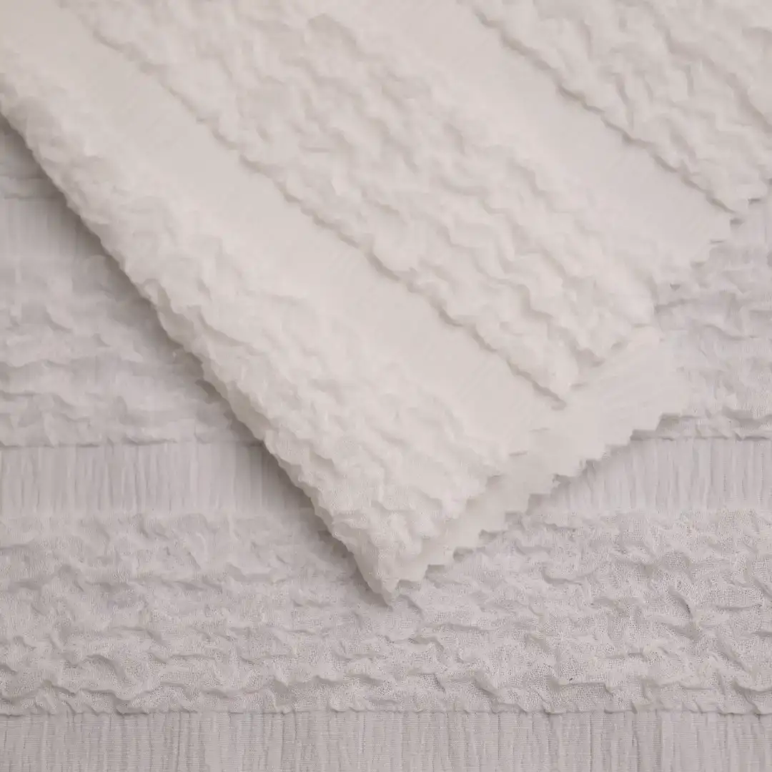 China Fabric for Skirt Weft Jacquard Knit Fabric Polyester White color buy from China wholesaler bulk order at wholesale price free worldwide shipping Alibaba