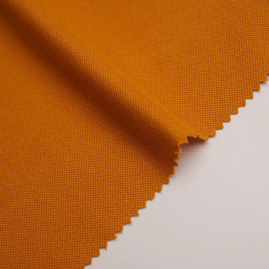 China Fabric for T-Shirt,Polo Shirt,T-shirt ,Polo T-shirt  Pique Knit Fabric Polyester Cotton Solid-Orange color buy from China wholesaler bulk order at wholesale price free worldwide shipping Alibaba