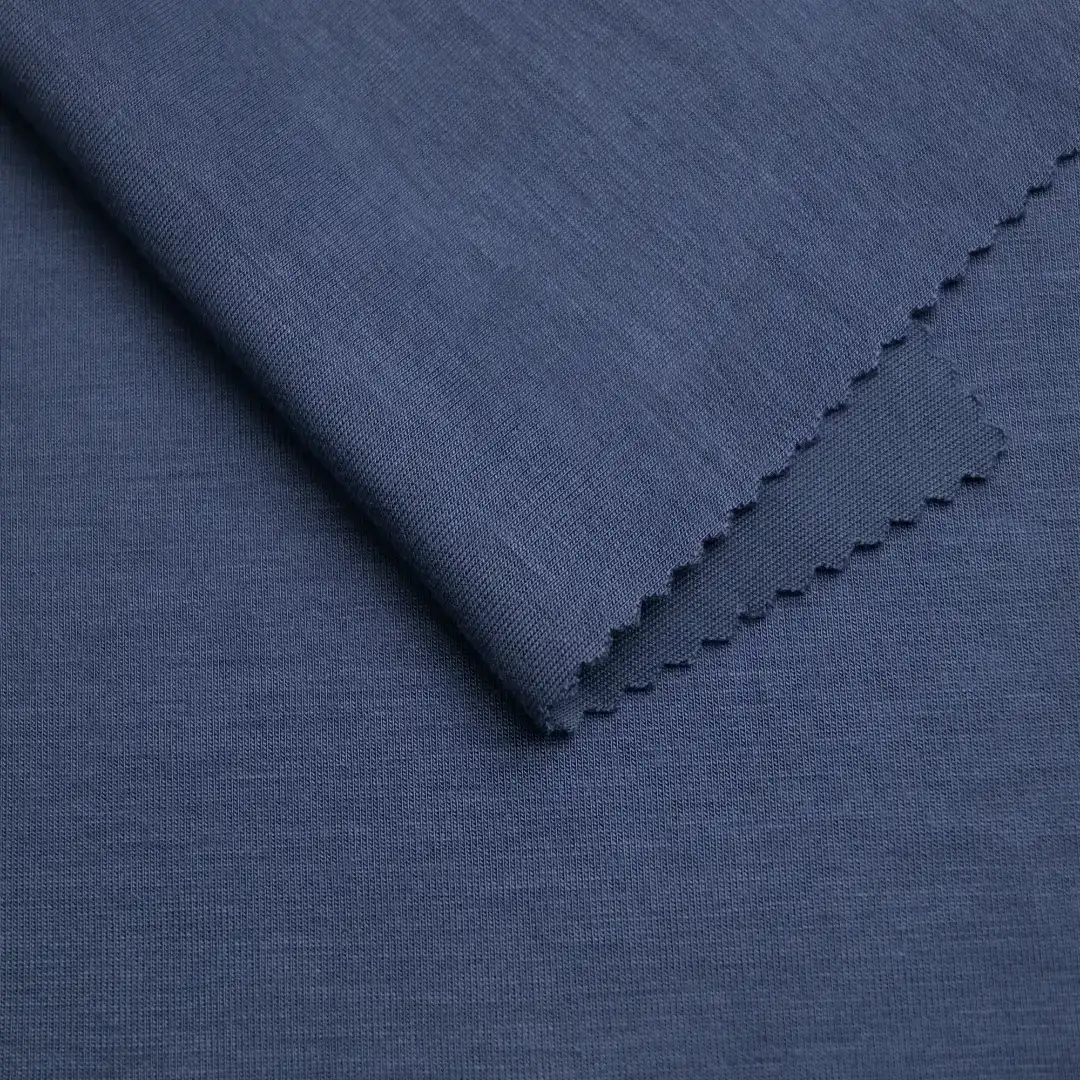 China Fabric for Hoodie,Yoga Clothes,Ladies Vest ,T-shirt ,Sweatshirt,Sports Bras Single Jersey Knit Fabric Modal Polyester Spandex Blue color buy from China wholesaler bulk order at wholesale price free worldwide shipping Alibaba