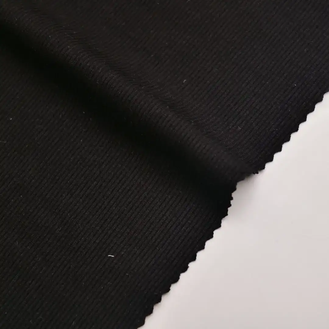 China Fabric for Jackets,Hoodie,Sweatshirt,Bomber jacket Rib Knit Fabric Modal Spandex Black color buy from China wholesaler bulk order at wholesale price free worldwide shipping Alibaba