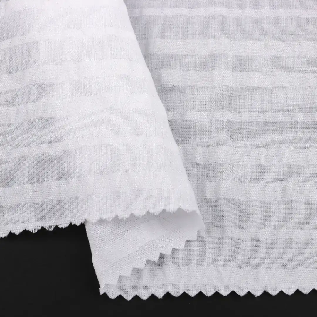 China Fabric for Shirt,Skirt Cotton YD Jacquard Natural Woven Fabric Cotton White color buy from China wholesaler bulk order at wholesale price free worldwide shipping Alibaba