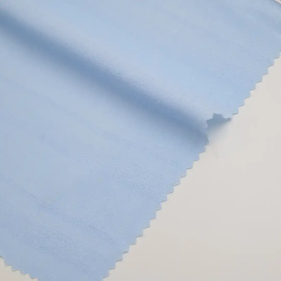 China Fabric for Blouse,Shirt Long Sleeve Button ,Shirt Half Sleeve Button ,Over Shirt Rayon Jacquard Natural Woven Fabric Rayon Solid-Blue color buy from China wholesaler bulk order at wholesale price free worldwide shipping Alibaba