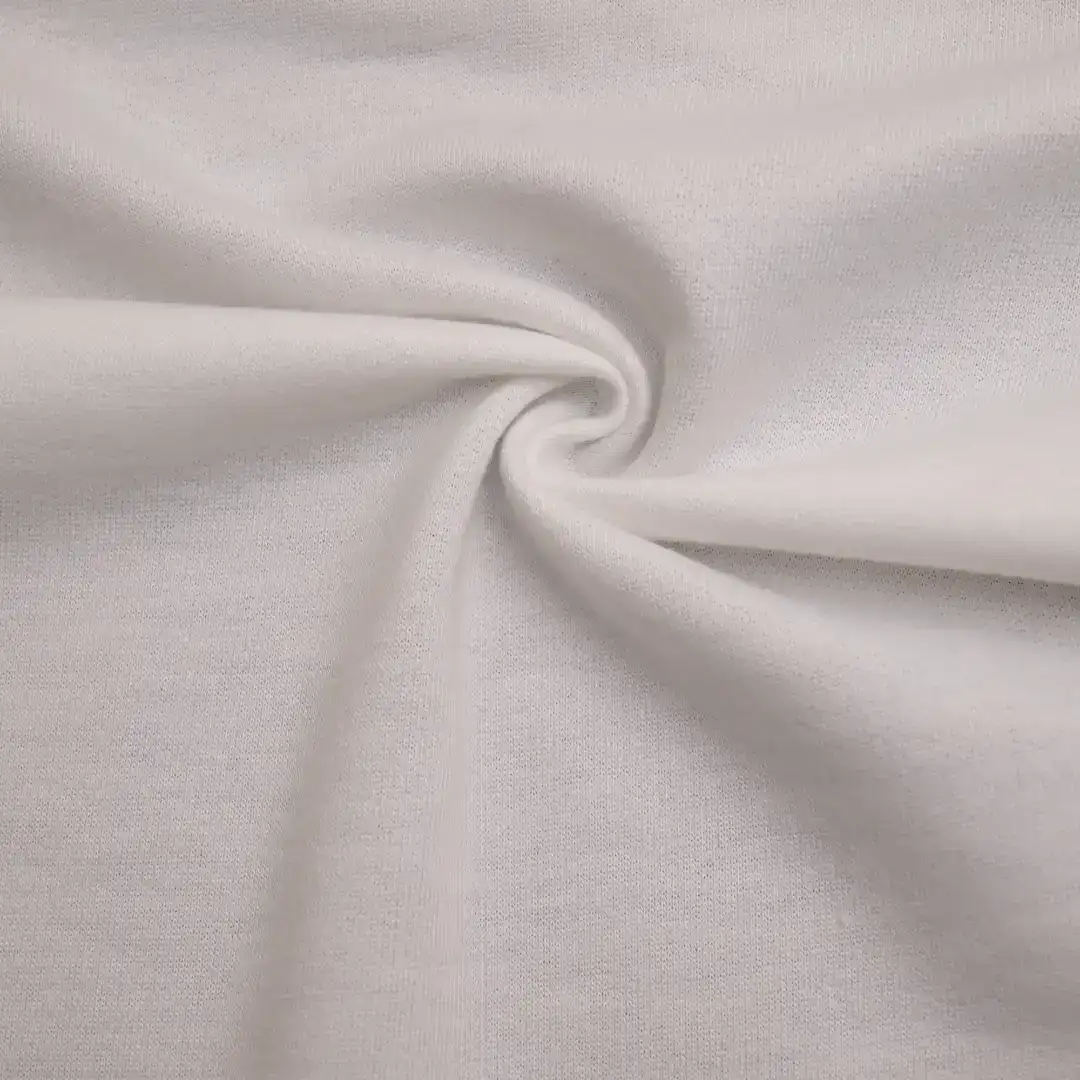 China Fabric for T-Shirt,Polo Shirt,Hoodie,Ladies Vest ,Men’s Vest  French Terry Knit Fabric Polyester Spandex White color buy from China wholesaler bulk order at wholesale price free worldwide shipping Alibaba