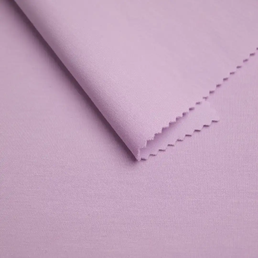 China Fabric for Jackets,Hoodie,Tracksuits Scuba Knit Fabric Polyester Cotton Spandex Pink color buy from China wholesaler bulk order at wholesale price free worldwide shipping Alibaba