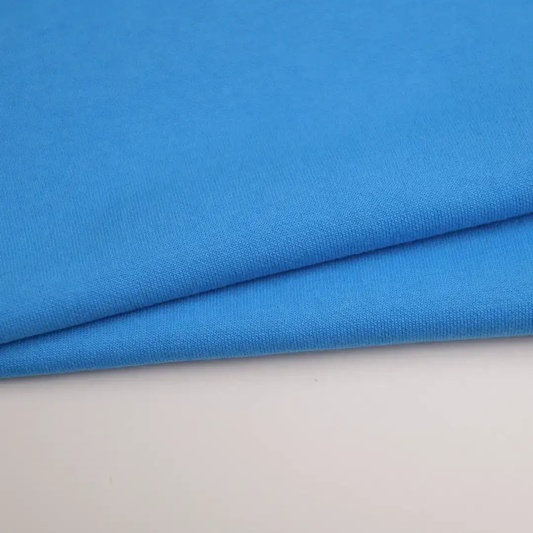China Fabric for Jackets,Sweatshirt,Bomber jacket Scuba Knit Fabric Cotton Polyester Blue color buy from China wholesaler bulk order at wholesale price free worldwide shipping Alibaba