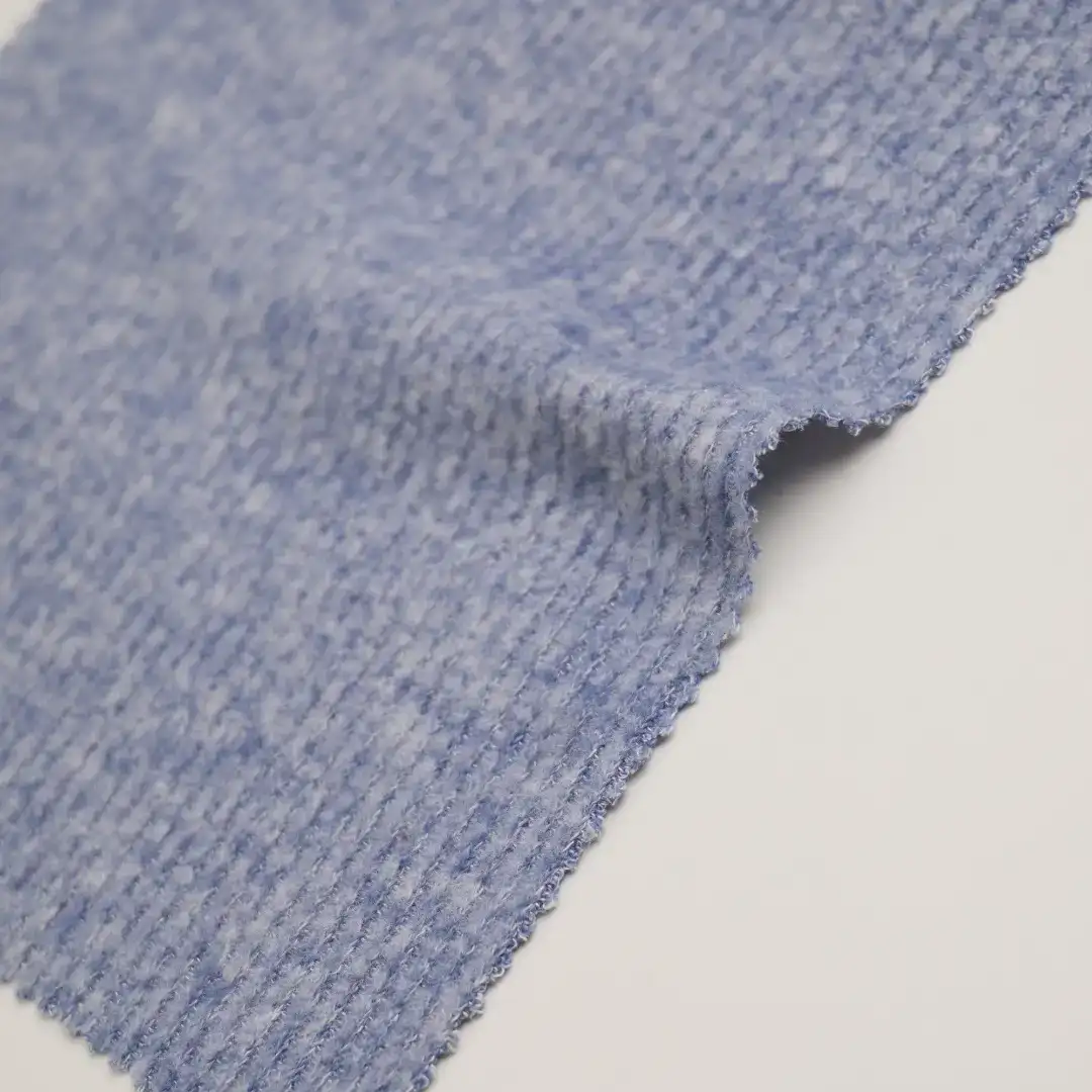 China Fabric for Open Cardigan ,Knitted Jacket ,Dresses (Cardigan Open) ,Dresses (Cardigan Button)  Single Jersey Knit Fabric Rayon Polyester Spandex BLUE color buy from China wholesaler bulk order at wholesale price free worldwide shipping Alibaba