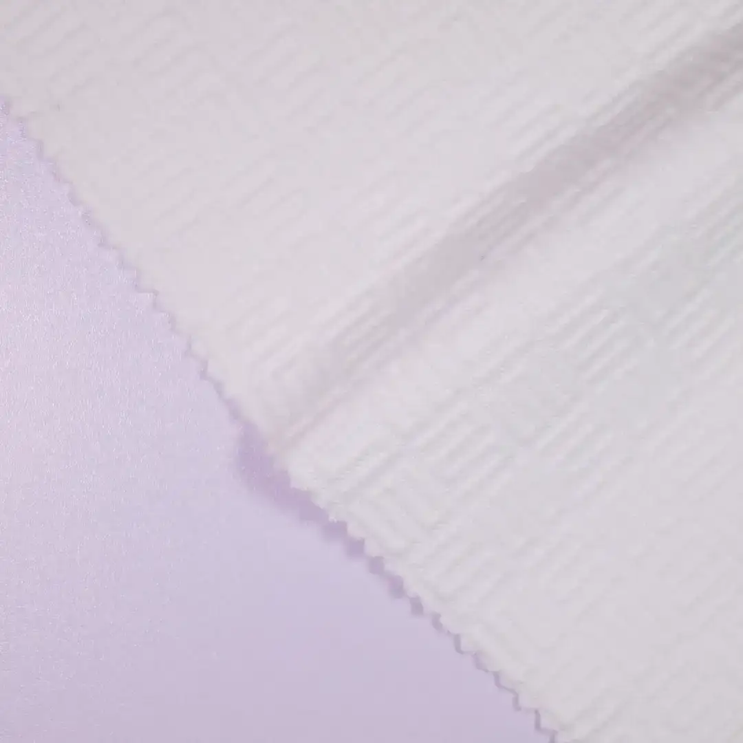 China Fabric for Jackets,Blazer Weft Jacquard Knit Fabric Polyester Cotton Spandex white color buy from China wholesaler bulk order at wholesale price free worldwide shipping Alibaba