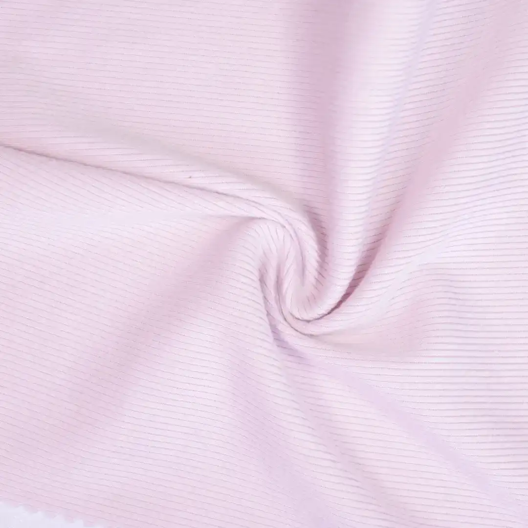 China Fabric for Tank Top,Hoodie,Ladies Vest  Rib Knit Fabric Polyester Spandex pink color buy from China wholesaler bulk order at wholesale price free worldwide shipping Alibaba