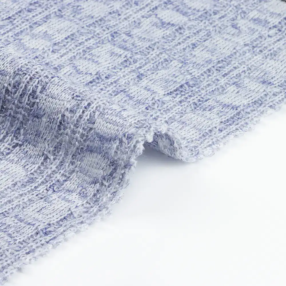 China Fabric for Tank Top,Hoodie,Ladies Vest  Rib Knit Fabric Polyester Rayon blue color buy from China wholesaler bulk order at wholesale price free worldwide shipping Alibaba