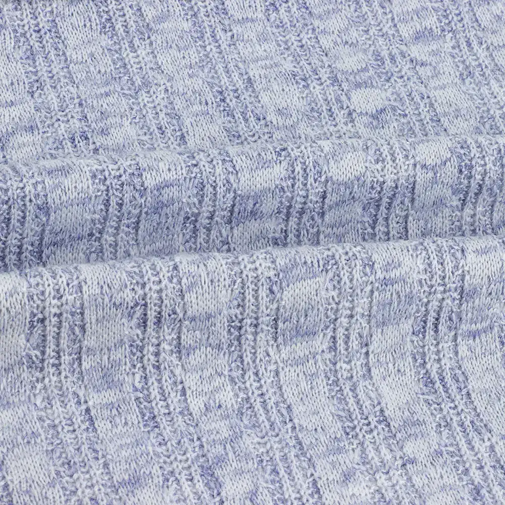 China Fabric for Tank Top,Hoodie,Ladies Vest  Rib Knit Fabric Polyester Rayon blue color buy from China wholesaler bulk order at wholesale price free worldwide shipping Alibaba