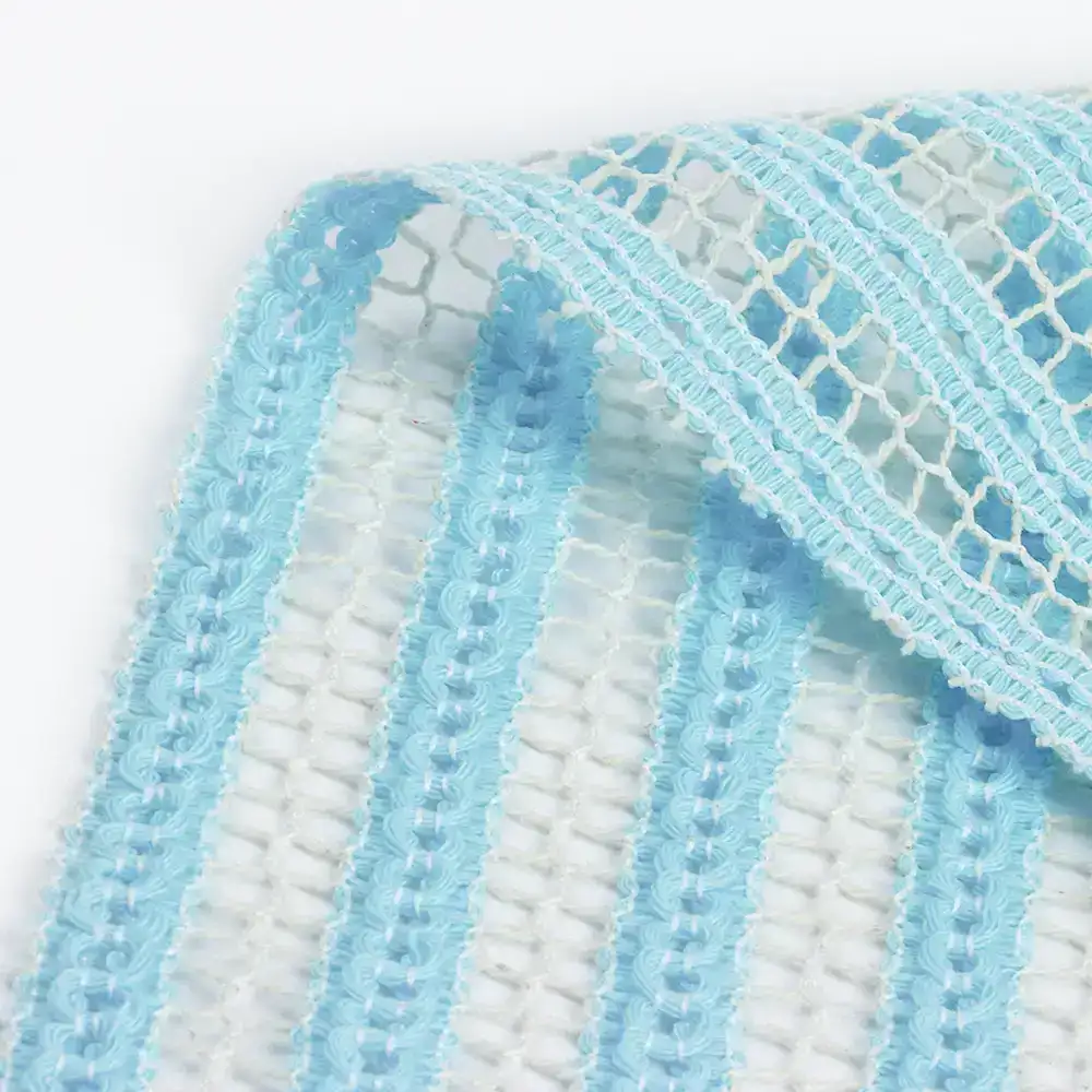 China Fabric for Ladies Vest ,Dresses (Cardigan Open) ,Dresses (Cardigan Button)  Weft Jacquard Knit Fabric Polyester Cotton blue color buy from China wholesaler bulk order at wholesale price free worldwide shipping Alibaba