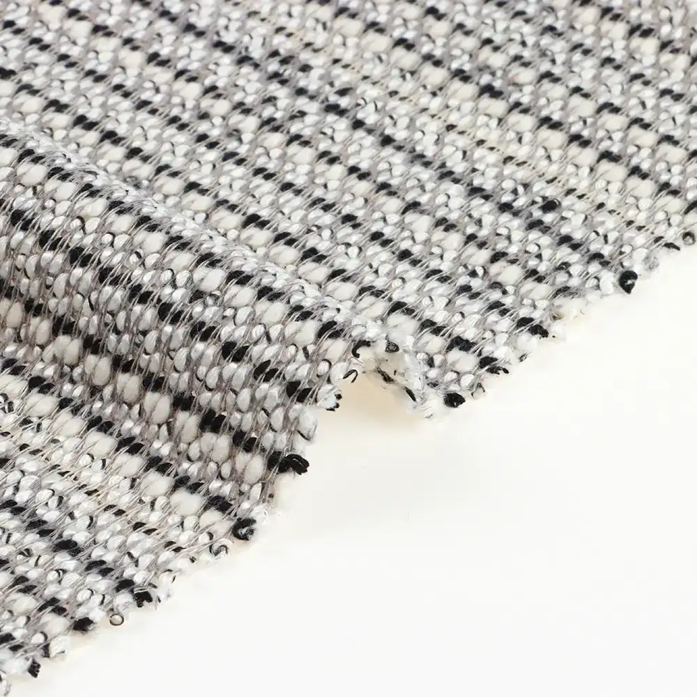 China Fabric for Jackets,Blazer,Hoodie Hacci Knit Fabric Rayon Polyester black and white color buy from China wholesaler bulk order at wholesale price free worldwide shipping Alibaba