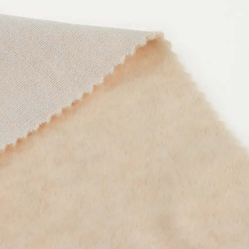 China Fabric for Hoodie,Overcoat Fleece Knit Fabric Polyester Viscose Spandex Silk ivory color buy from China wholesaler bulk order at wholesale price free worldwide shipping Alibaba