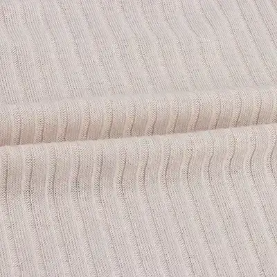 China Fabric for Tank Top,Crop Top,Hoodie Rib Knit Fabric Polyester Rayon Spandex Beige color buy from China wholesaler bulk order at wholesale price free worldwide shipping Alibaba