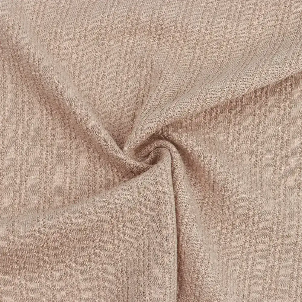 China Fabric for Blouse Weft Jacquard Knit Fabric Polyester Rayon Spandex Solid-Brown color buy from China wholesaler bulk order at wholesale price free worldwide shipping Alibaba