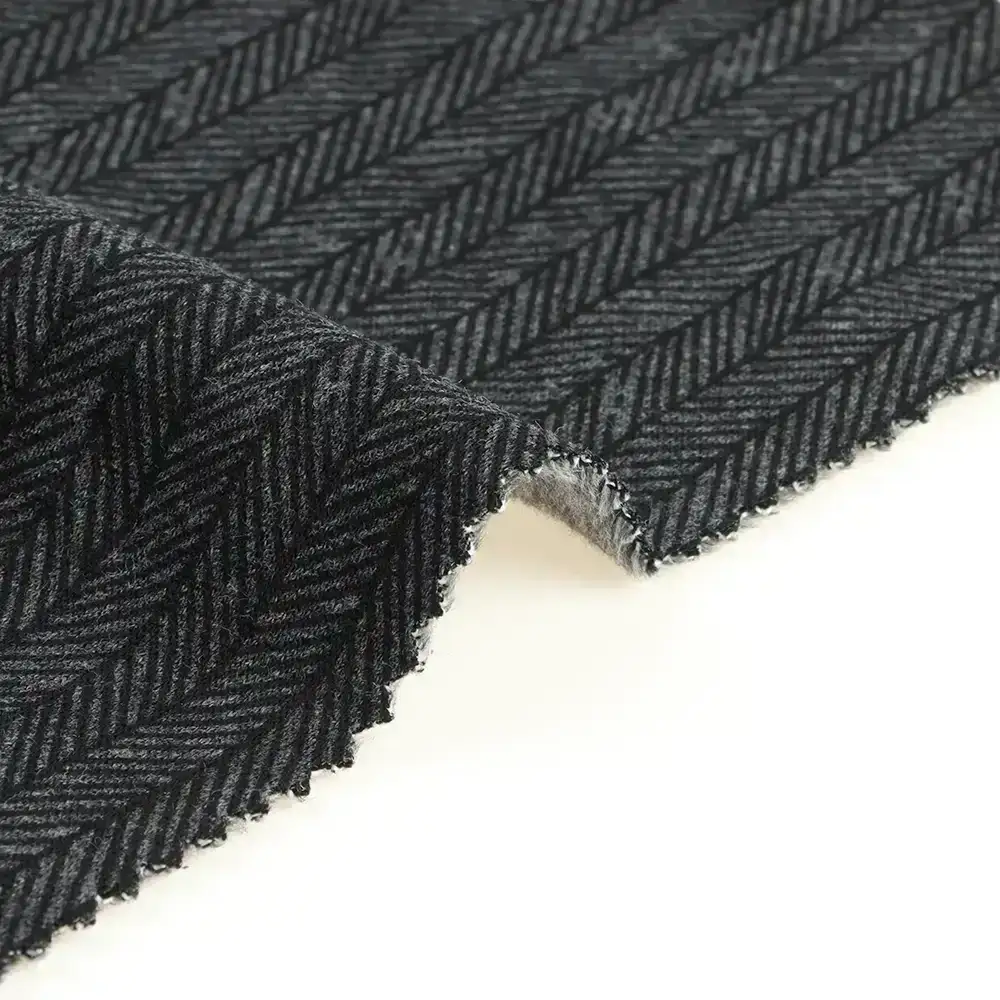 China Fabric for Jackets,Blazer,Hoodie Fleece Knit Fabric Cotton Polyester Spandex BLACK color buy from China wholesaler bulk order at wholesale price free worldwide shipping Alibaba
