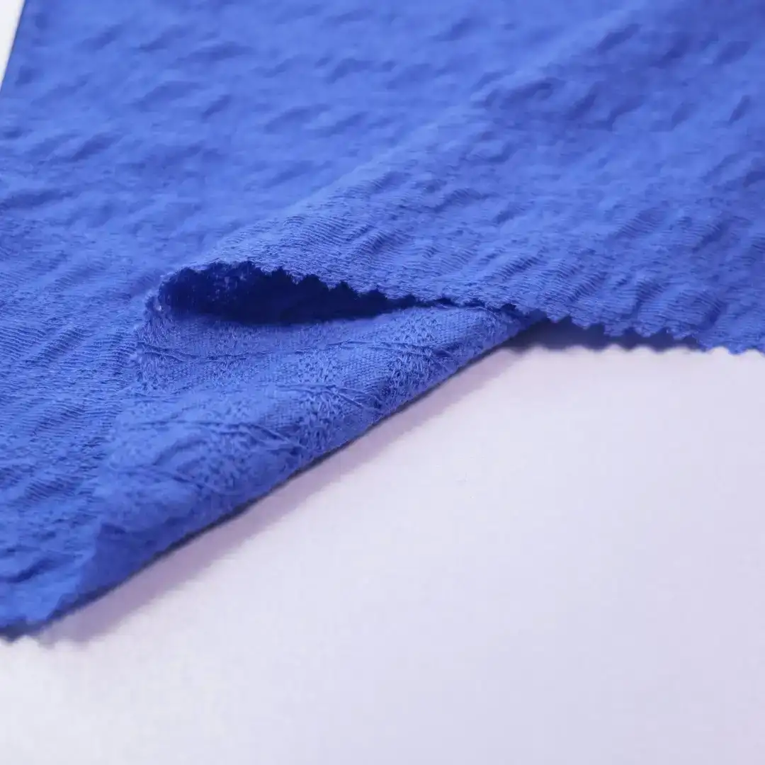 China Fabric for T-Shirt,Polo Shirt Weft Jacquard Knit Fabric Polyester Cotton Rayon Spandex Solid-Blue color buy from China wholesaler bulk order at wholesale price free worldwide shipping Alibaba