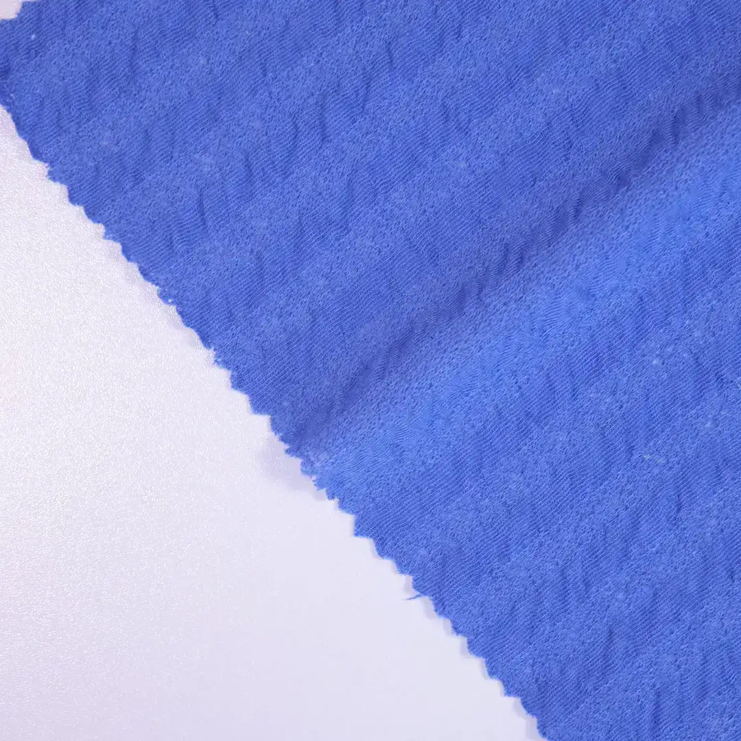 China Fabric for T-Shirt,Polo Shirt Weft Jacquard Knit Fabric Polyester Cotton Rayon Spandex Solid-Blue color buy from China wholesaler bulk order at wholesale price free worldwide shipping Alibaba