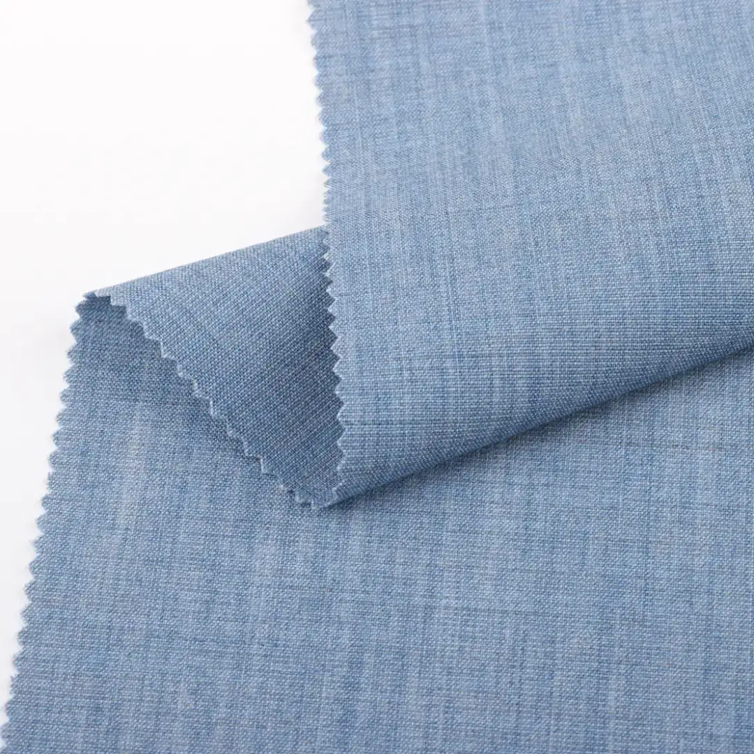 China Fabric for Shirt,Pants,Blouse,Suit Polyester/Rayon Plain Woven Blended Fabric Polyester Rayon Linen Spandex Blue-12# color buy from China wholesaler bulk order at wholesale price free worldwide shipping Alibaba