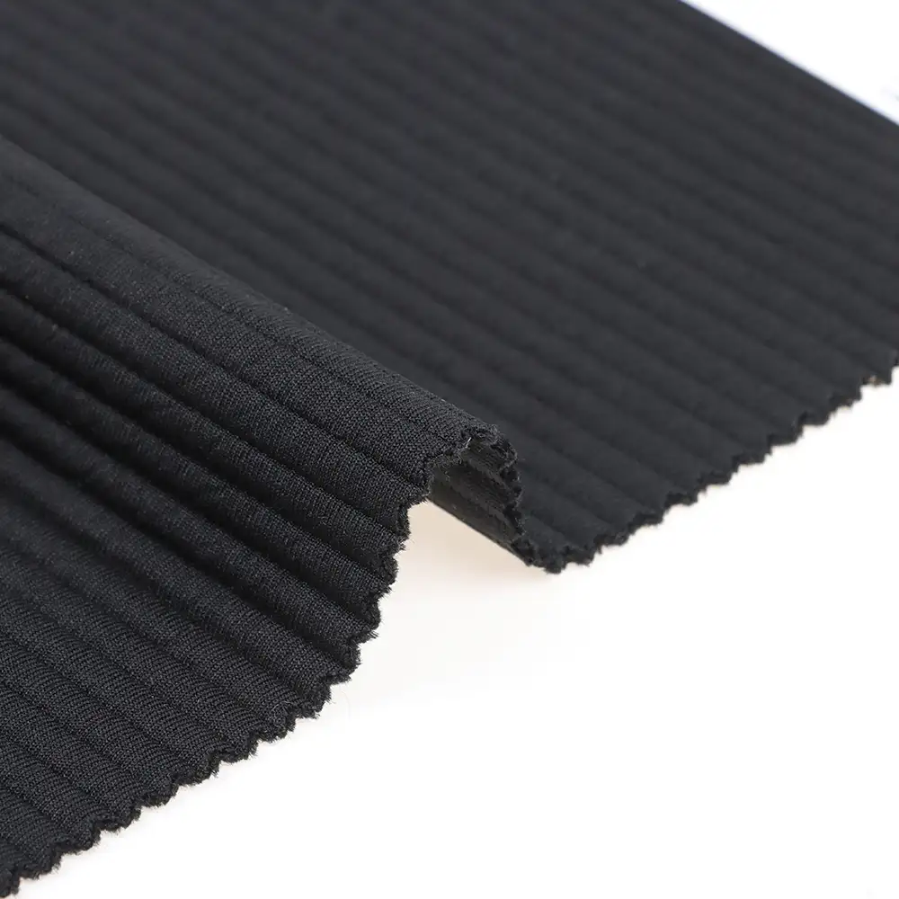 China Fabric for Jackets,Blazer Ottoman Knit Fabric Polyester Elastane black color buy from China wholesaler bulk order at wholesale price free worldwide shipping Alibaba