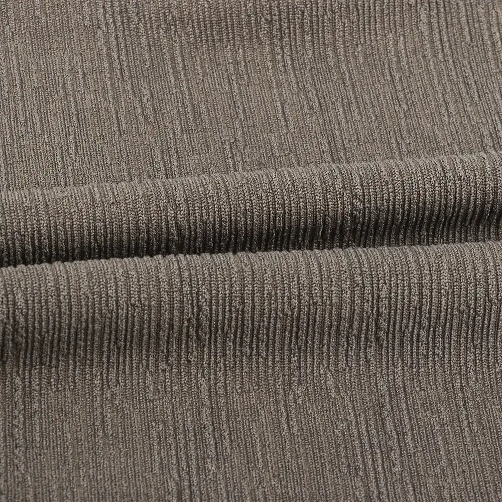 China Fabric for Blouse,Over Shirt Weft Jacquard Knit Fabric Polyester Elastane coffee color buy from China wholesaler bulk order at wholesale price free worldwide shipping Alibaba