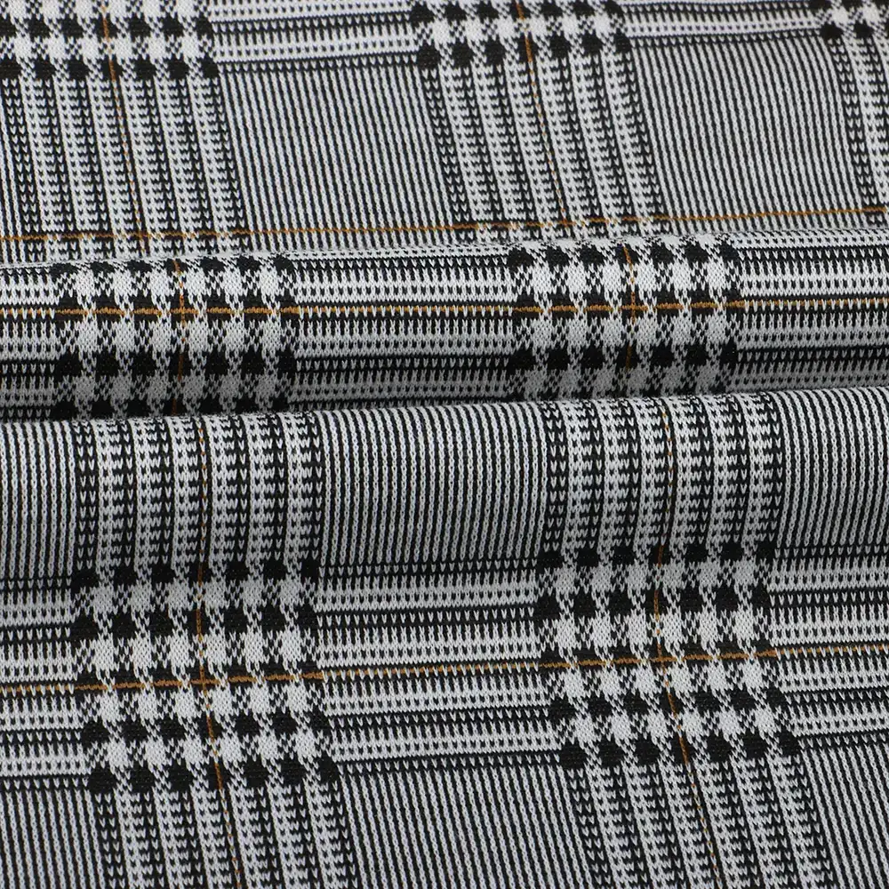 China Fabric for Blazer,Suit Weft Jacquard Knit Fabric Polyester Elastane colours color buy from China wholesaler bulk order at wholesale price free worldwide shipping Alibaba
