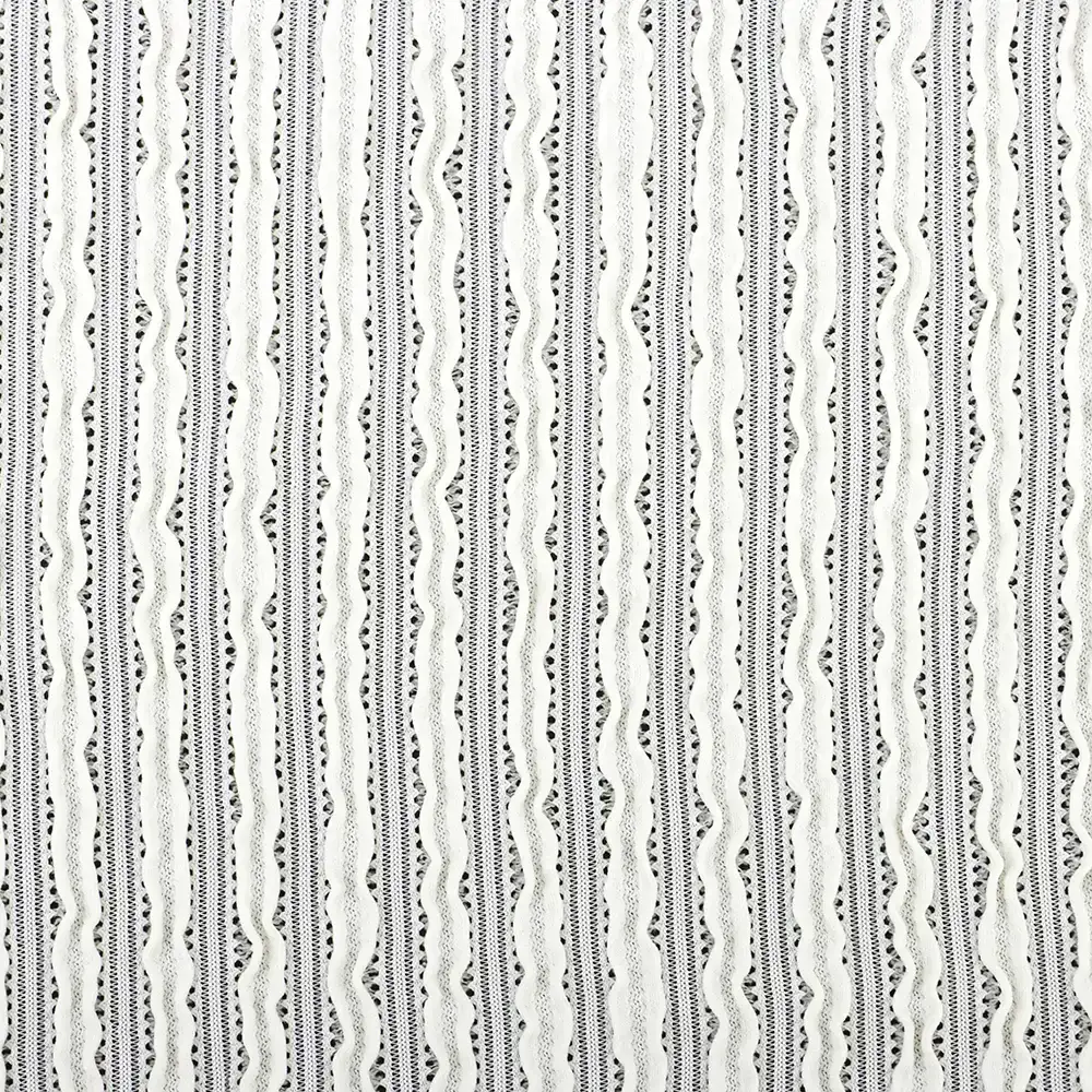 China Fabric for Tank Top,Blouse,Dresses (Pullover)  Lace Knit Fabric Polyester Elastane creamy white color buy from China wholesaler bulk order at wholesale price free worldwide shipping Alibaba