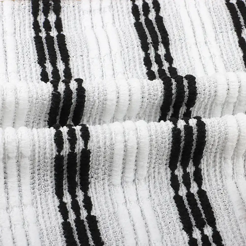 China Fabric for Tank Top,Blouse,Ladies Vest  Lace Knit Fabric Polyester Elastane black/white color buy from China wholesaler bulk order at wholesale price free worldwide shipping Alibaba