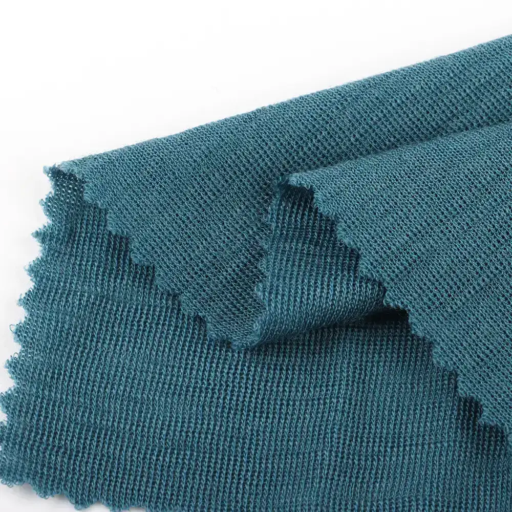 China Fabric for T-Shirt Rib Knit Fabric Merino Wool blue color buy from China wholesaler bulk order at wholesale price free worldwide shipping Alibaba