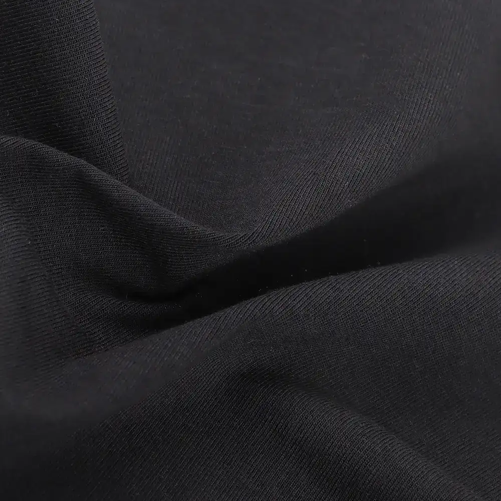 China Fabric for T-Shirt,Hoodie   Single Jersey Knit Fabric Modal Cotton Elastane black color buy from China wholesaler bulk order at wholesale price free worldwide shipping Alibaba