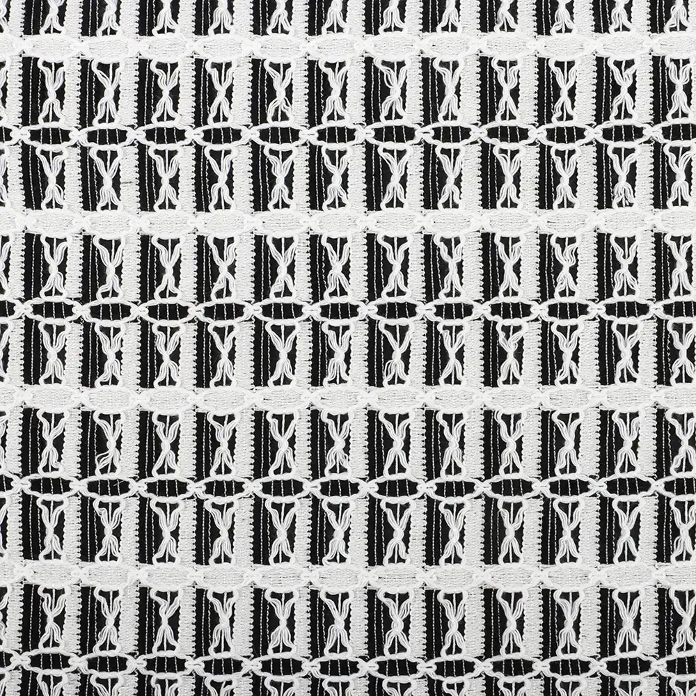 China Fabric for Blouse,Dresses (Pullover)  Lace Knit Fabric Polyester black/white color buy from China wholesaler bulk order at wholesale price free worldwide shipping Alibaba