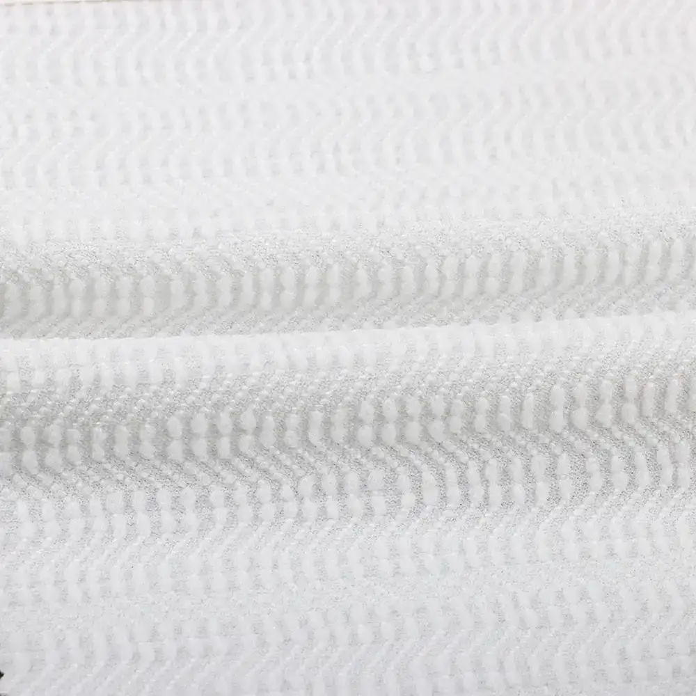 China Fabric for Jackets,Blouse Weft Jacquard Knit Fabric Polyester Elastane white color buy from China wholesaler bulk order at wholesale price free worldwide shipping Alibaba