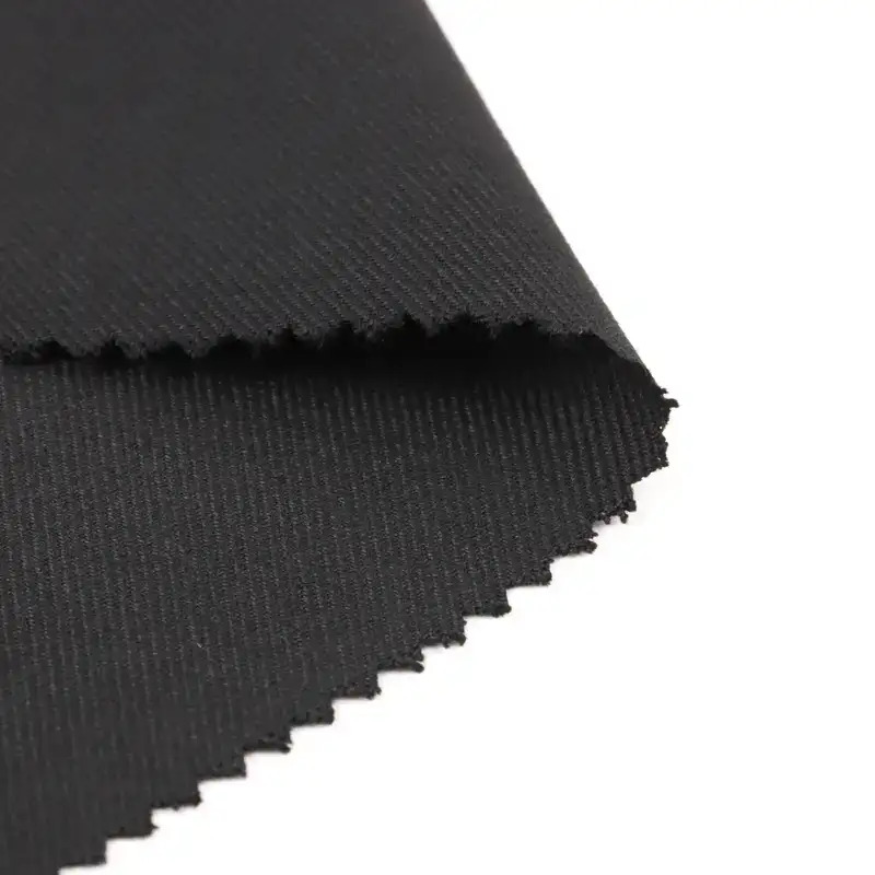 China Fabric for Jackets,Overcoat,Loungewear Polyester/Rayon Twill Woven Blended Fabric Polyester Rayon Spandex Black color buy from China wholesaler bulk order at wholesale price free worldwide shipping Alibaba