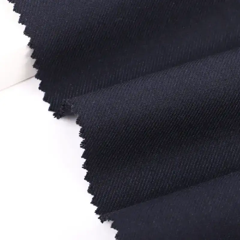 China Fabric for Pants,Suit Trouser,Skirt,Trench Coat,Overcoat,Suit Polyester/Rayon Twill Woven Blended Fabric Polyester Rayon Spandex Dark Navy color buy from China wholesaler bulk order at wholesale price free worldwide shipping Alibaba