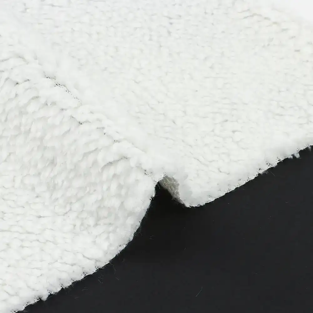 China Fabric for Hoodie,Sweatshirt Fleece Knit Fabric Polyester White color buy from China wholesaler bulk order at wholesale price free worldwide shipping Alibaba