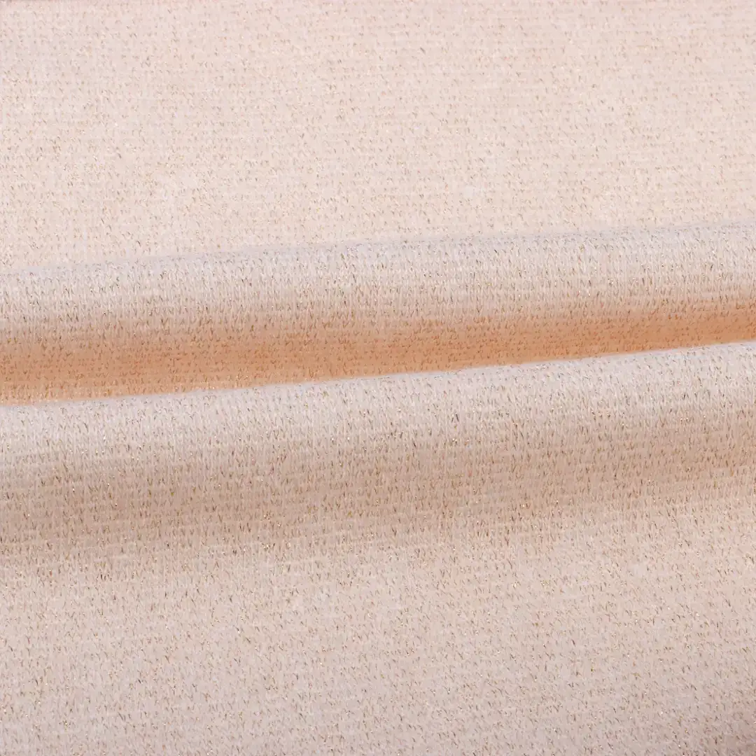 China Fabric for Jogger,Loungewear,Sweatshirt French Terry Knit Fabric Polyester Cotton Nylon Spandex Beige with lurex color buy from China wholesaler bulk order at wholesale price free worldwide shipping Alibaba