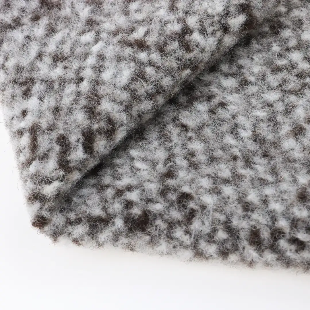 China Fabric for Blazer,Skirt,Hoodie Woolen Tweed Woolen Wool Polyester Brown color buy from China wholesaler bulk order at wholesale price free worldwide shipping Alibaba