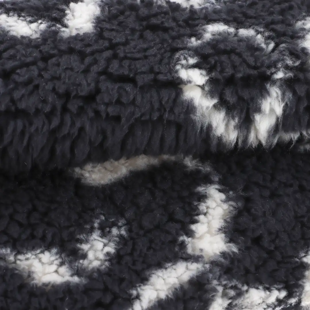 China Fabric for Hoodie,Sweatshirt Fleece Knit Fabric Polyester Black and White color buy from China wholesaler bulk order at wholesale price free worldwide shipping Alibaba