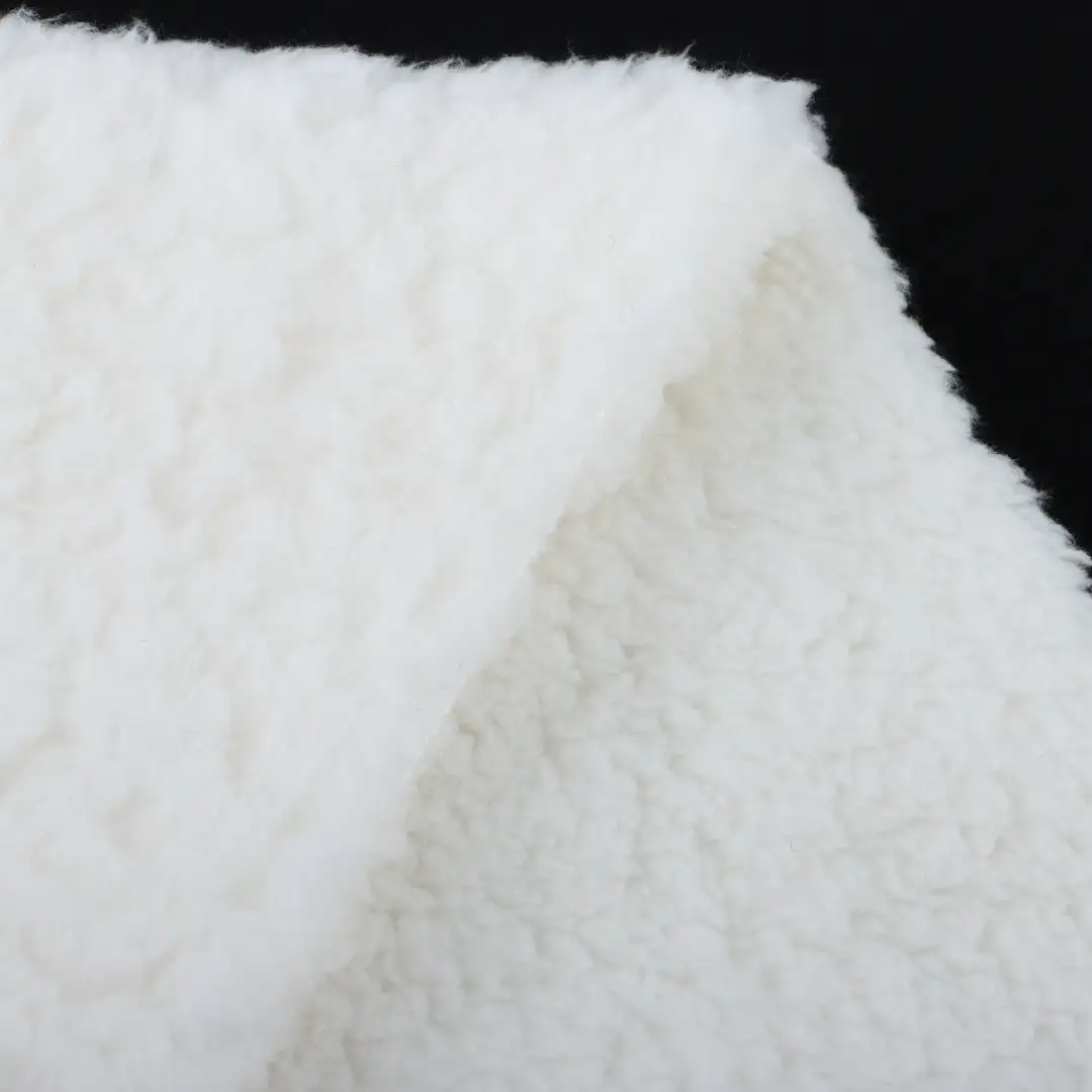 China Fabric for Hoodie,Sweatshirt Fleece Knit Fabric Polyester White color buy from China wholesaler bulk order at wholesale price free worldwide shipping Alibaba