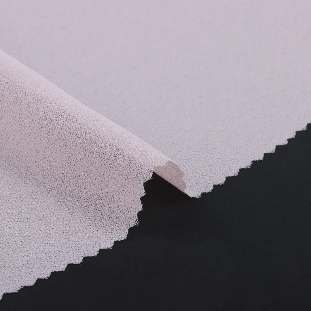 China Fabric for Blouse,Crop Top,Lingerie Chiffon Synthetic Woven Fabric Polyester Pink color buy from China wholesaler bulk order at wholesale price free worldwide shipping Alibaba