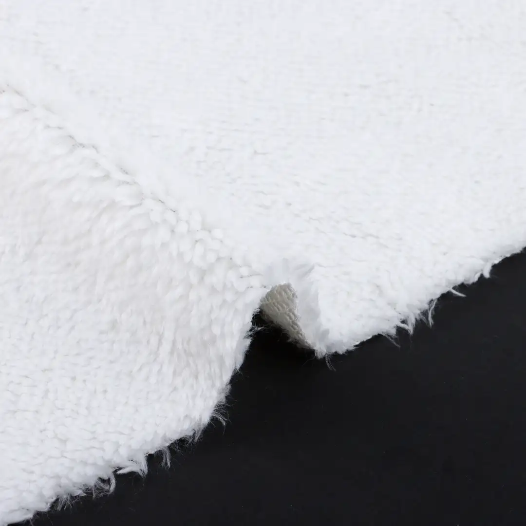 China Fabric for Hoodie,Sweatshirt Fleece Knit Fabric Recycled Polyester Off-white color buy from China wholesaler bulk order at wholesale price free worldwide shipping Alibaba