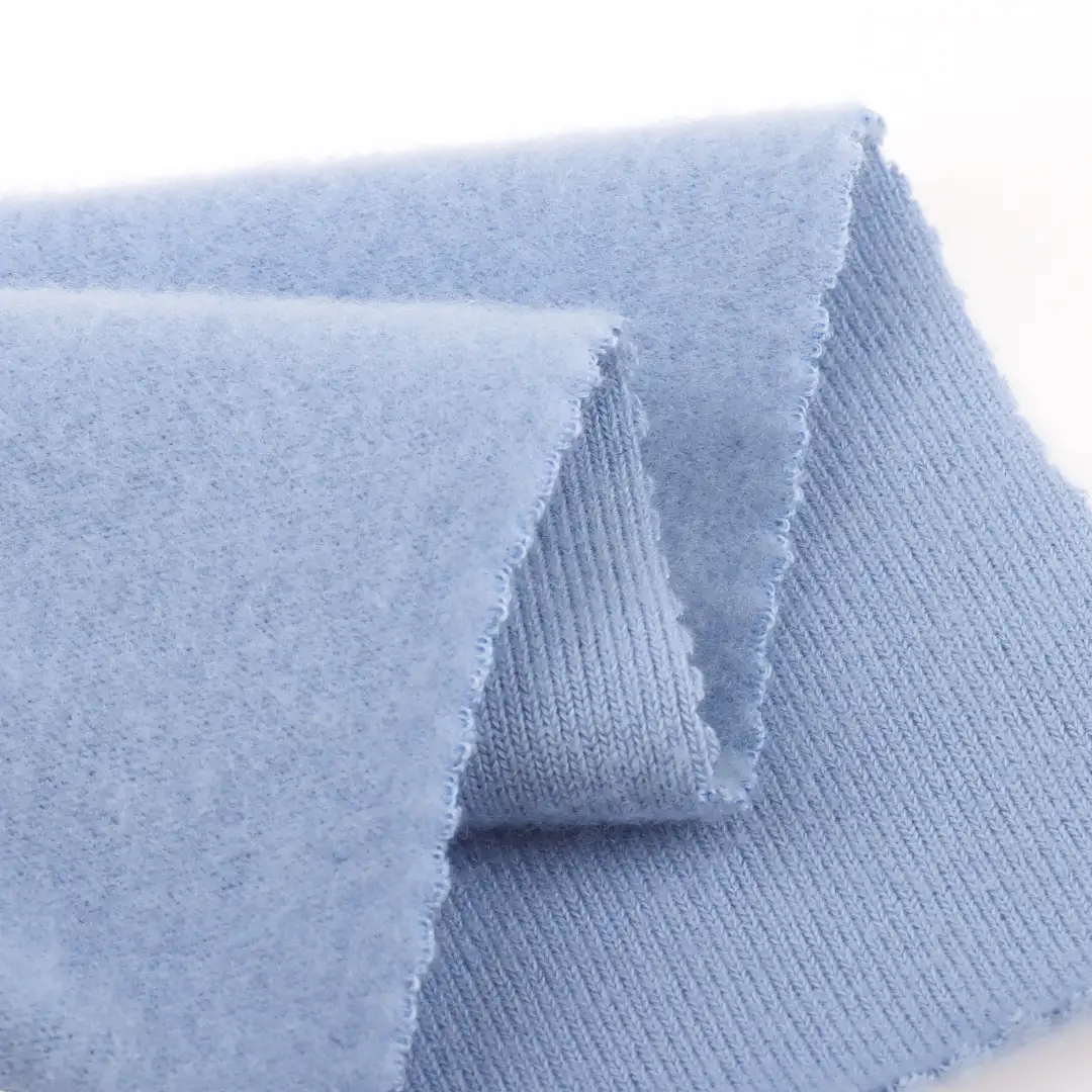 China Fabric for Jogger,Loungewear,Sweatshirt French Terry Knit Fabric Polyester Rayon Spandex Blue color buy from China wholesaler bulk order at wholesale price free worldwide shipping Alibaba