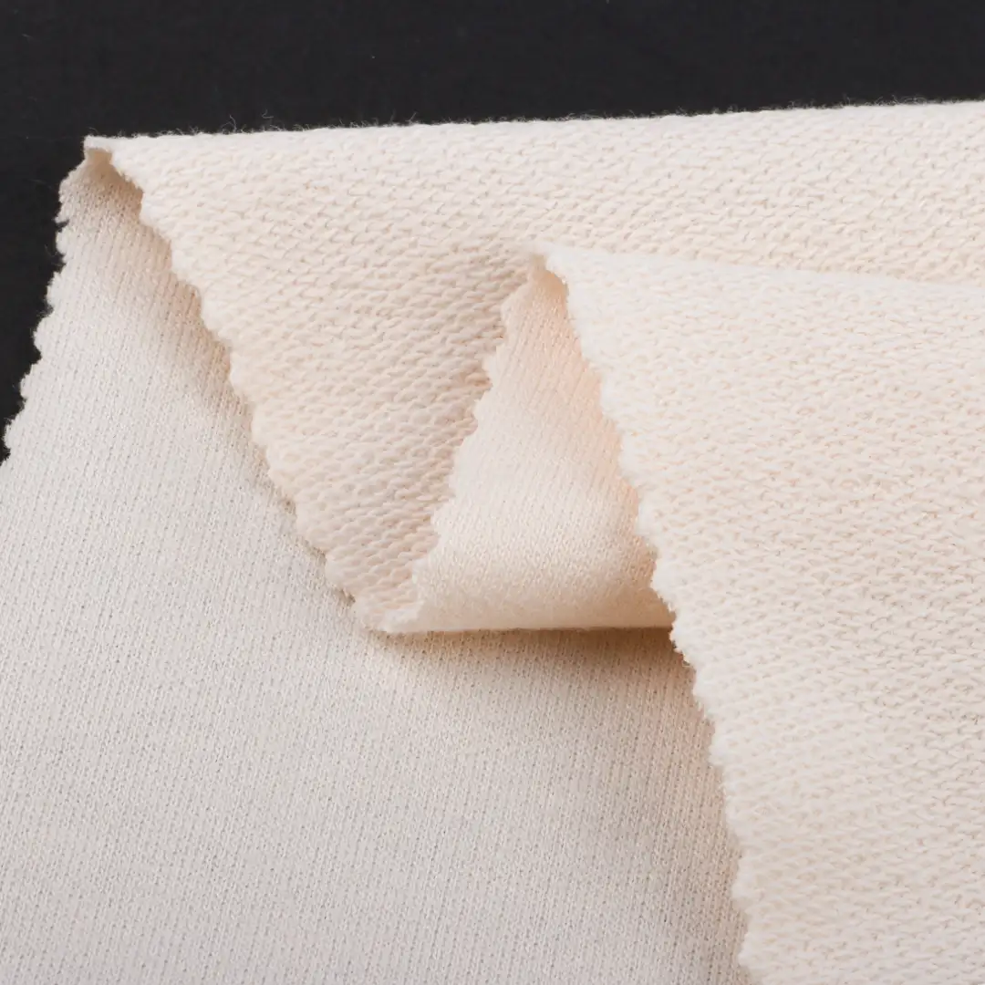 China Fabric for Jogger,Loungewear,Sweatshirt French Terry Knit Fabric Cotton Off-white color buy from China wholesaler bulk order at wholesale price free worldwide shipping Alibaba