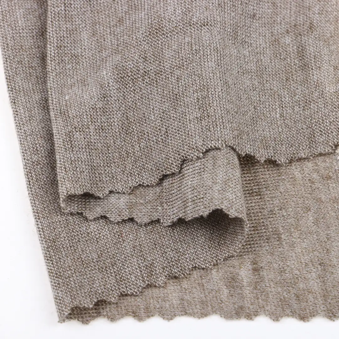 China Fabric for Loungewear Single Jersey Knit Fabric Wool Modal Brown color buy from China wholesaler bulk order at wholesale price free worldwide shipping Alibaba