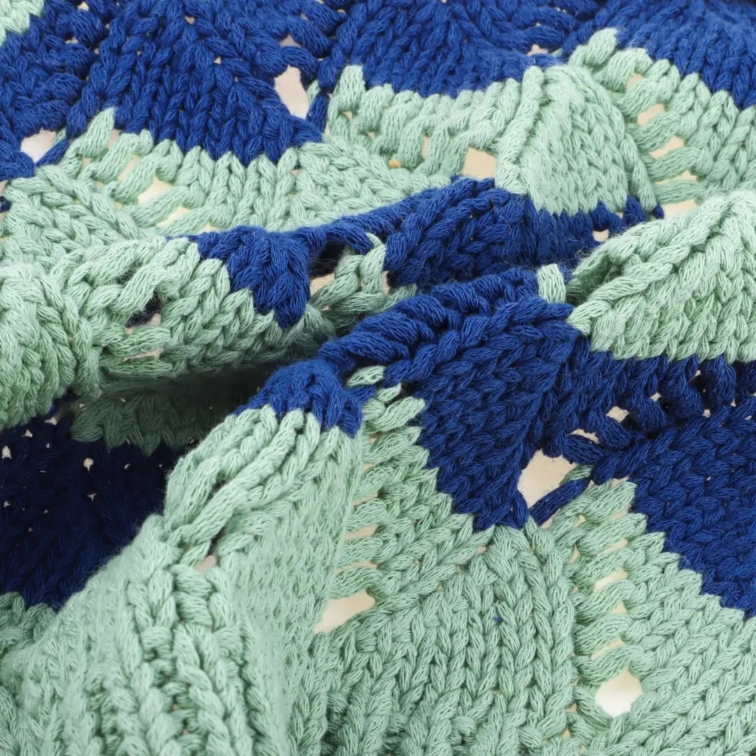 China Yarn for Polo Shirt,Blouse,Round Neck Pullover (Sweater),Crew Neck Pullover (Sweater),Crop Top Pullover (Sweater) Tubular Tape Yarn Fancy Yarn BCI Cotton Blue-green color buy from China wholesaler bulk order at wholesale price free worldwide shipping Alibaba