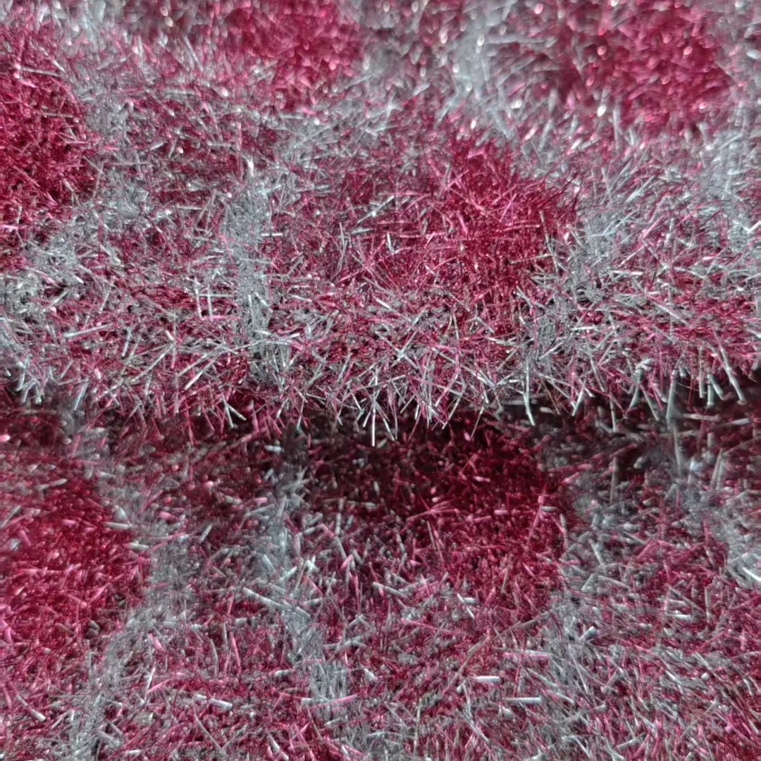 China Yarn for Open Cardigan (Sweater),Round Neck Pullover (Sweater),Crew Neck Pullover (Sweater),Crop Top Pullover (Sweater) Feather Yarn Fancy Yarn Polyester Metallic fiber GREY+PINK color buy from China wholesaler bulk order at wholesale price free worldwide shipping Alibaba