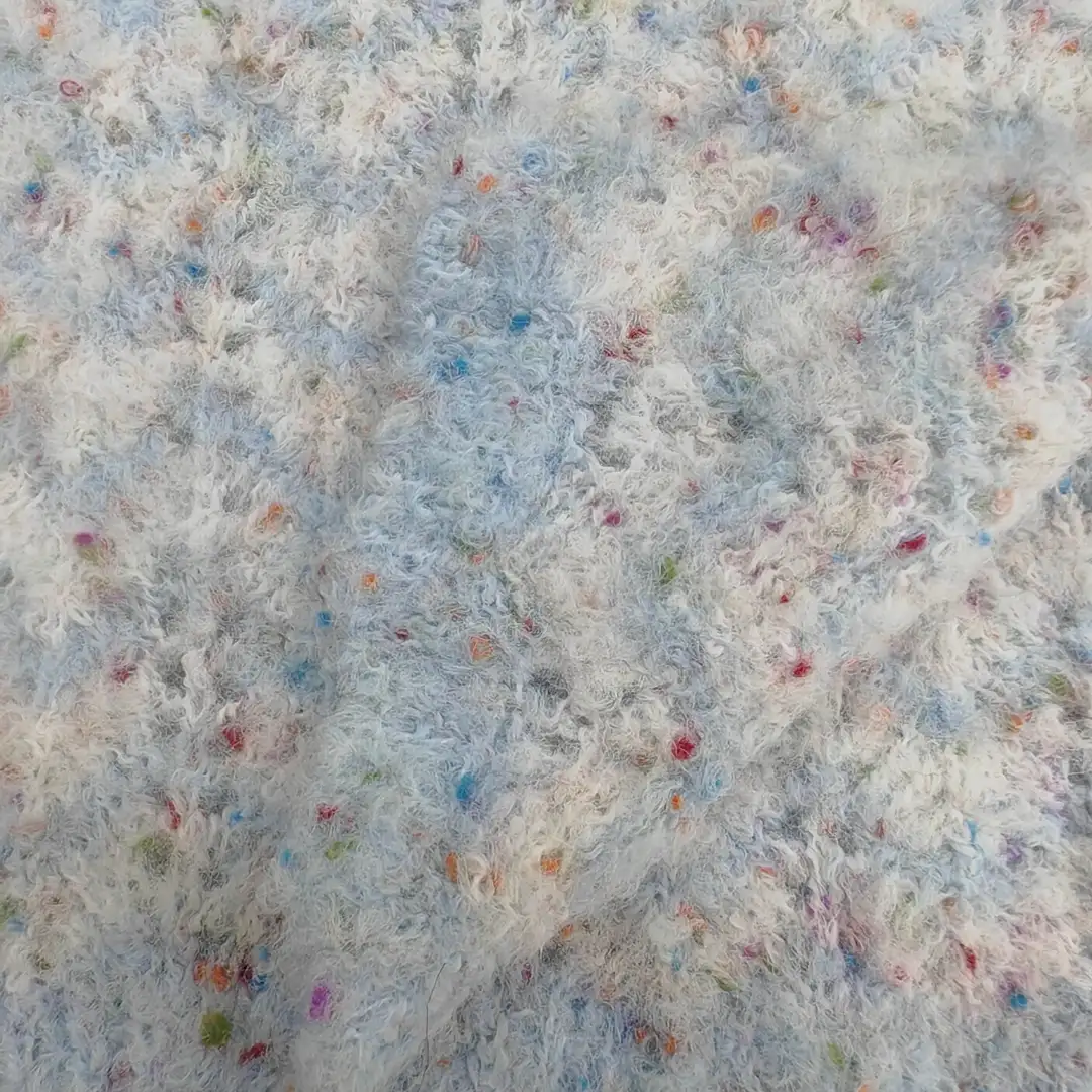 China Yarn for Hoodie,Open Cardigan (Sweater),Round Neck Pullover (Sweater),Crop Top Pullover (Sweater) Boucle Yarn Fancy Yarn Recycled Polyester Polyester Wool Spandex Color dots color buy from China wholesaler bulk order at wholesale price free worldwide shipping Alibaba