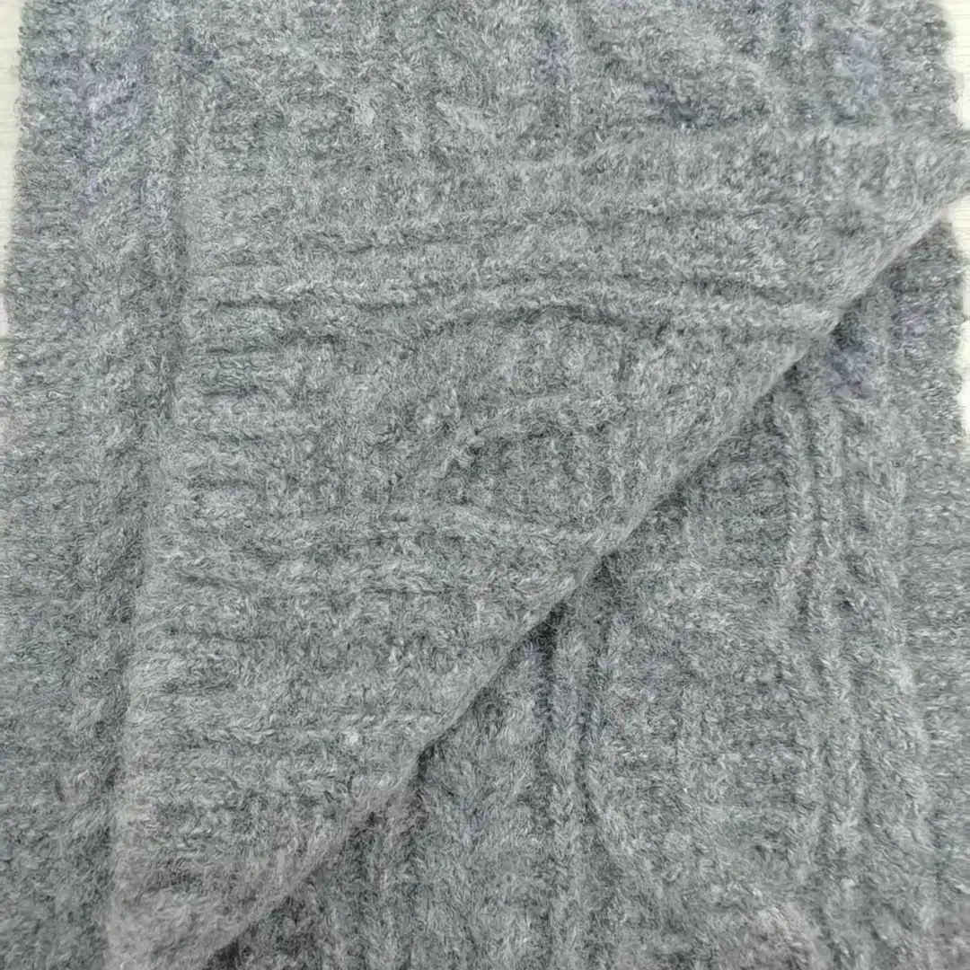 China Yarn for Open Cardigan (Sweater),Crew Neck Pullover (Sweater),Hoodie  (Sweater) Mossy Yarn Fancy Yarn Recycled Polyester Spandex Gray color buy from China wholesaler bulk order at wholesale price free worldwide shipping Alibaba