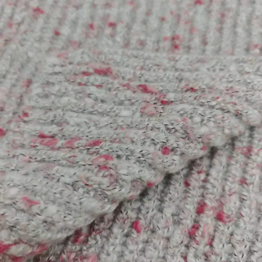 China Yarn for Open Cardigan (Sweater),Half-Zipper Cardigan (Sweater),Shirt Long Sleeve Button (Sweater) Knot Yarn Fancy Yarn Recycled Polyester Acrylic Nylon Wool pink color buy from China wholesaler bulk order at wholesale price free worldwide shipping Alibaba